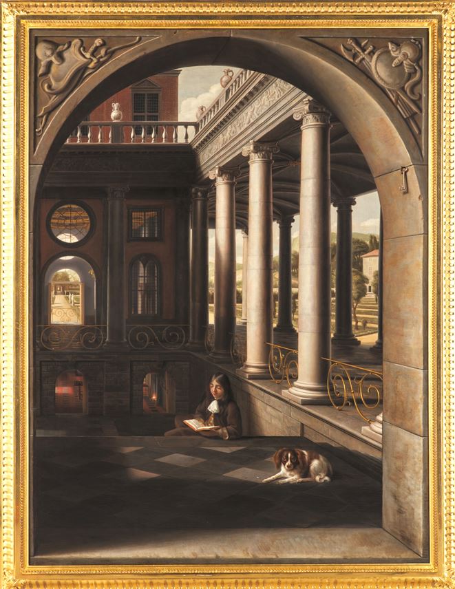 Samuel van Hoogstraten - A Youth Reading in a Renaissaince Palace | MasterArt